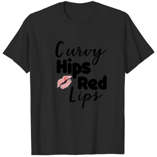 Discover Curvy Hips Red Lips T-shirt