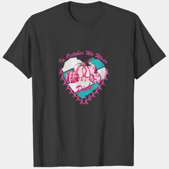 In October We Wear Pink Pumpkin Breast Cancer tee T-shirt
