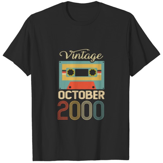 Discover Vintage October 2000 20th Birthday 20 Year Gift T-shirt