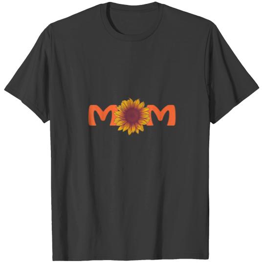 Mommy Sunflower Mom Cat T-shirt