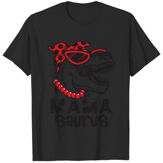 Discover Mamasaurus Dinosaur Mom Red Bandana T Rex Funny Wo T-shirt