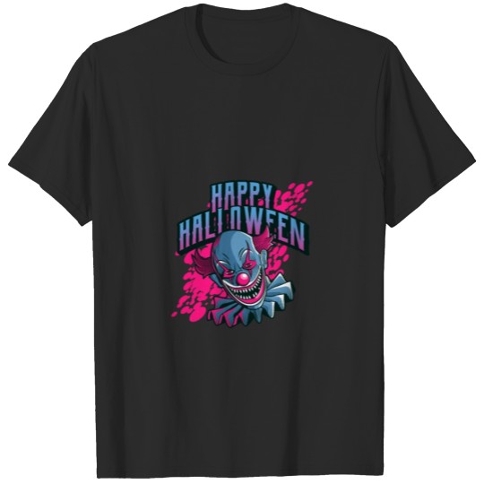 Discover Happy Halloween Scary Graphic Featuring A Clown T-shirt