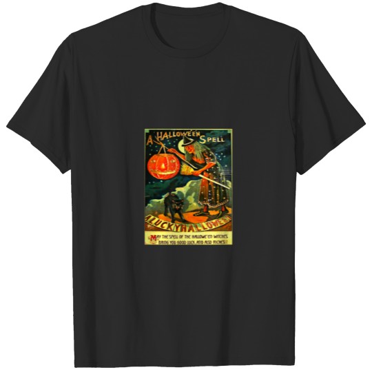 Discover Vintage Halloween Witch T shirt T-shirt