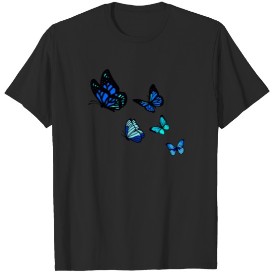 Discover Flying Blue Butterflies T-shirt