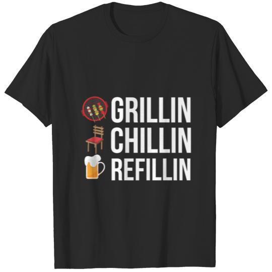 Discover BBQ Grill Chef Summer Garden Food Beer Grilling T-shirt