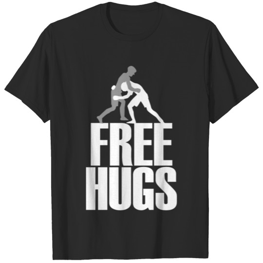 Wrestling Sport Free hugs T-shirt