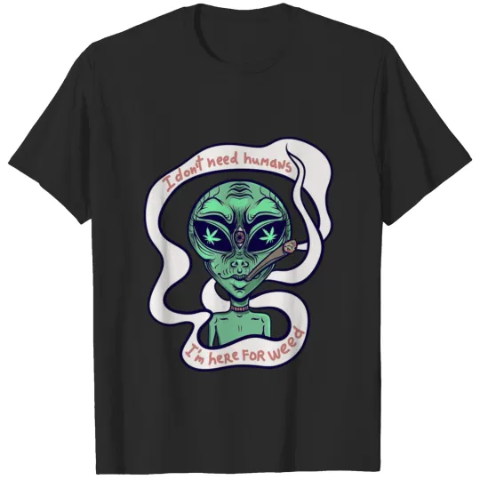 Discover Men s Alien Smokes a Weed T-shirt