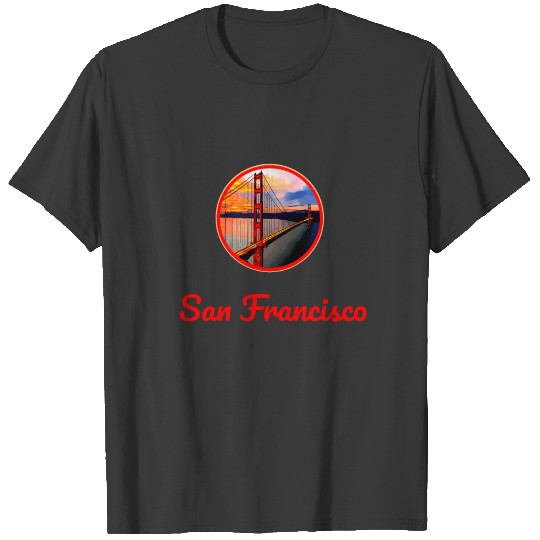 San Fransisco Golden Gate Bridge USA T-shirt