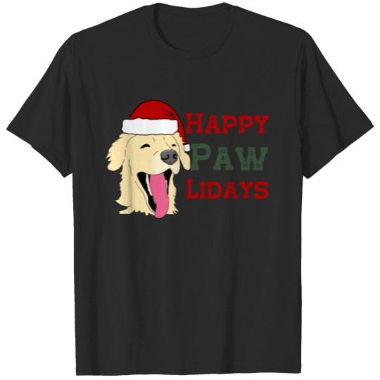 Discover Happy Holidays Funny Golden Retriever T-shirt