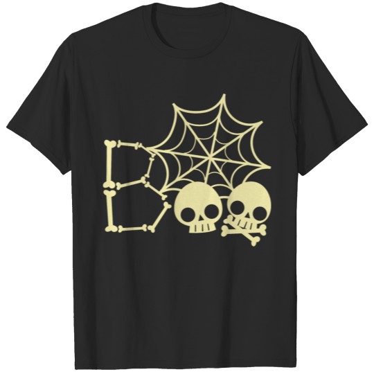 Discover Boo skull skeleton cute halloween spider net T-shirt