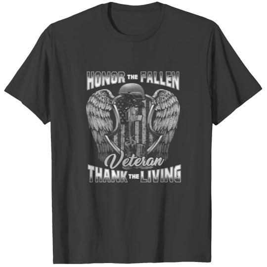 Honor The Fallen Veteran Thank The Living Veteran T-shirt