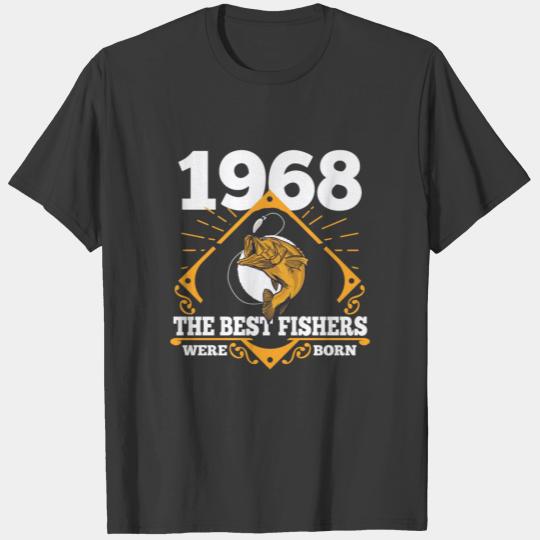 Fisher 1968 Birthday Present Fishing Angler Gift T-shirt