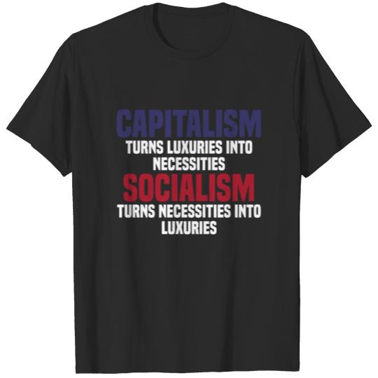Discover Difference Capitalism Socialism Capitalist T-shirt