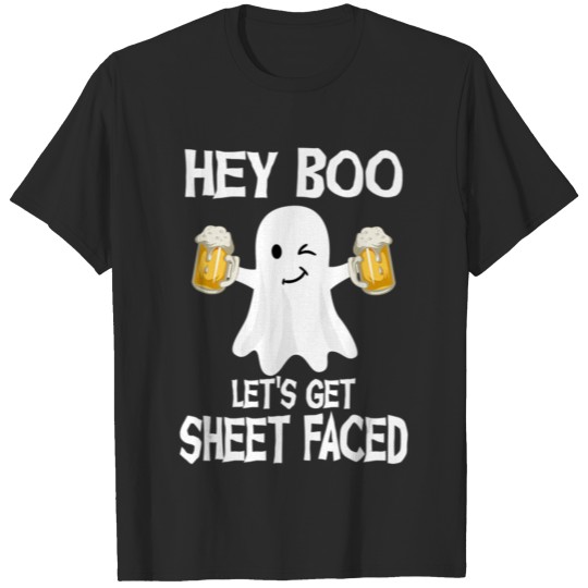 Discover Hey Boo Let s Get Sheet Faced Funny Halloween T-shirt
