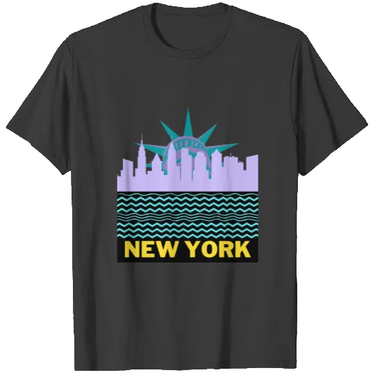 New York Skyline & Statue of Liberty T-shirt