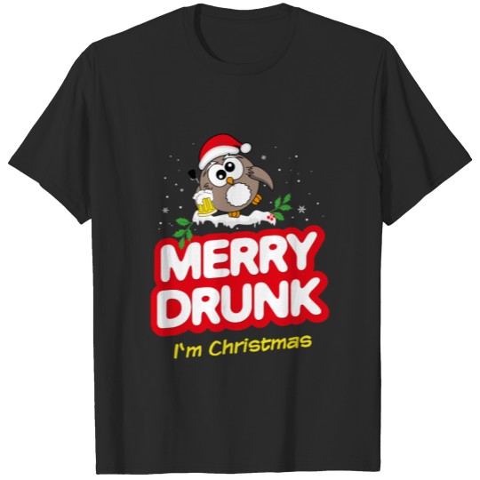 Discover Celebrating Christmas Drunk Beer Funny Sayings T-shirt