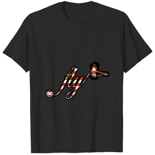 Discover retro vintage fly fishing usa flag T-shirt