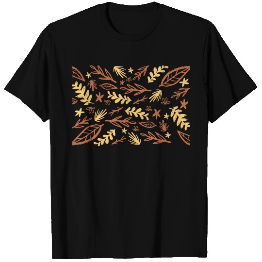 Autumn Fallen Leaves Pattern T-shirt