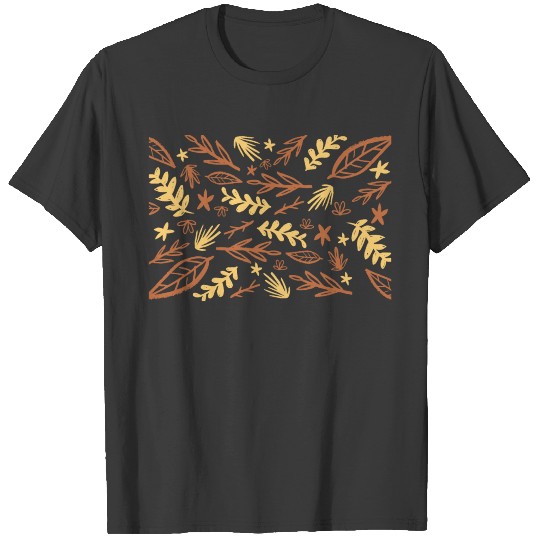 Autumn Fallen Leaves Pattern T-shirt