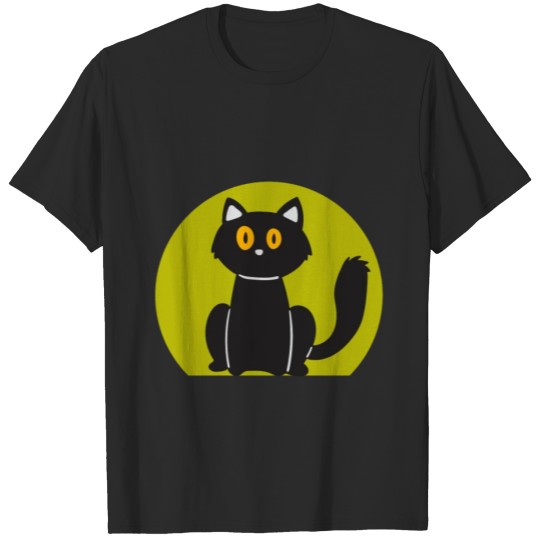 Discover Kitten Cute Black Cat Hallows Eve Retro Vintage Ca T-shirt