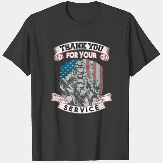 Patriotic Thank You For Your Service Veterans Day T-shirt