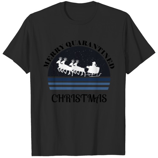 Discover Merry Quarantined Christmas MidNight Colors T-shirt