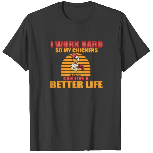 Funny Rooster And Chickens Gift Dad T-shirt