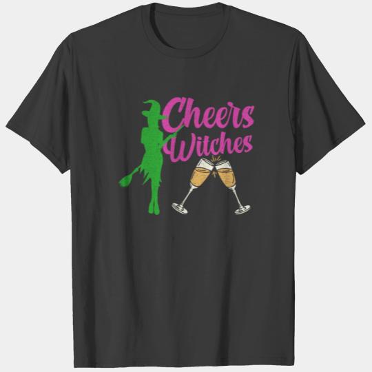 Halloween Cheers Witches Scary Costume Funny T-shirt