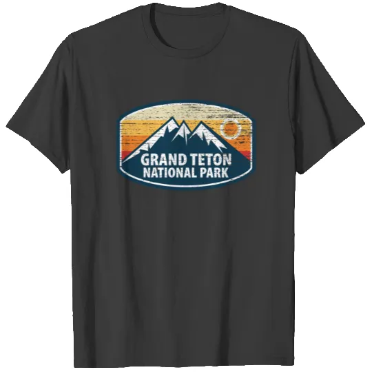 Grand Teton National Park Wyoming Retro Distressed T-shirt