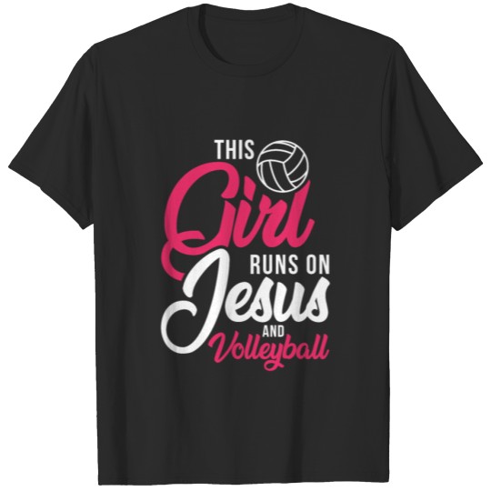 Discover Volleyball Jesus Christian Sports lover Faith Girl T-shirt