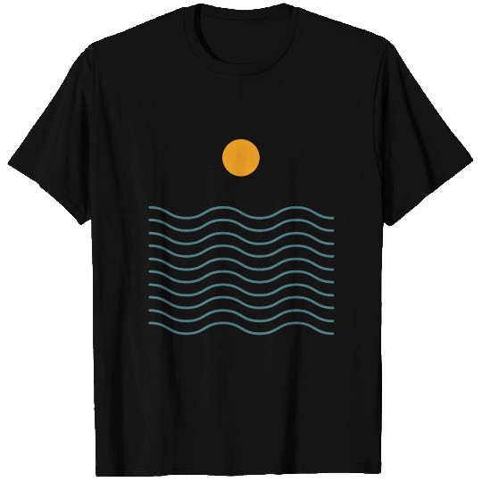 abstract sea sun T-shirt