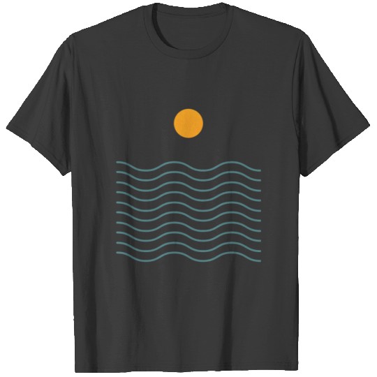 abstract sea sun T-shirt