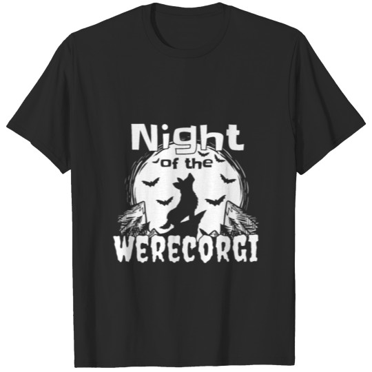 Discover Night of the corgi funny cartoon dog corgi dog T-shirt
