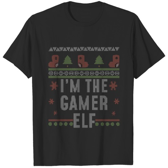 Discover I Am The Gamer Elf Gaming Ugly Christmas Sweater T-shirt