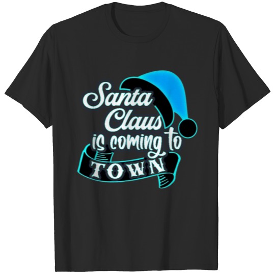 Discover santa coming town white T-shirt