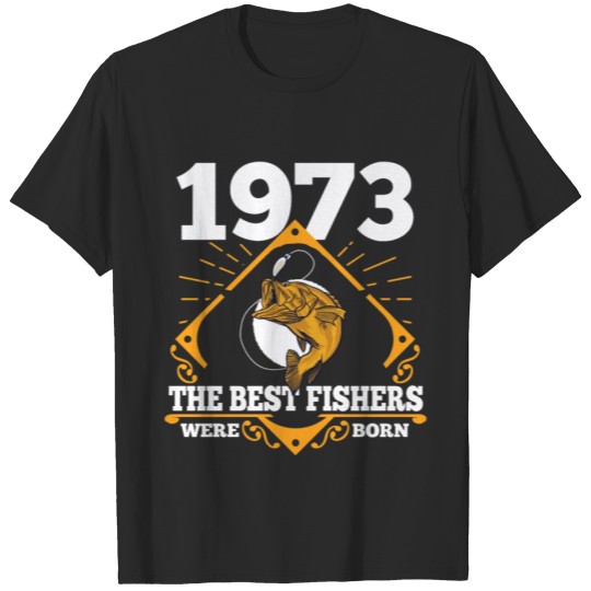 Discover Fisher 1973 Birthday Present Fishing Angler Gift T-shirt