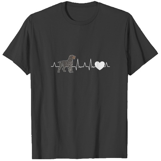 Discover German Wirehair heartbeat hunting dog dog dog T-shirt
