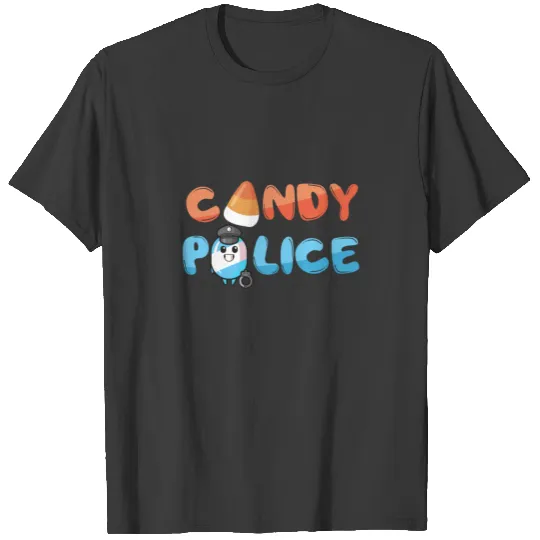 Candy Police Halloween Spooky Trick Or Treat Gift T-shirt