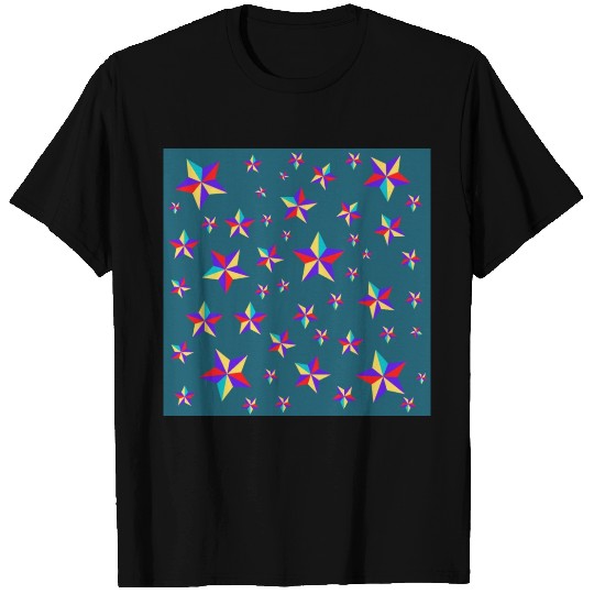 Colored Stars Pattern T-shirt