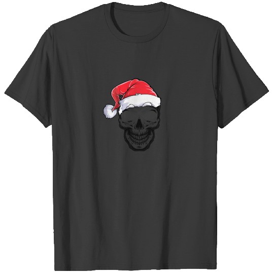 Skull Bah Humbug Christmas Funny Santa T Shirts T-shirt