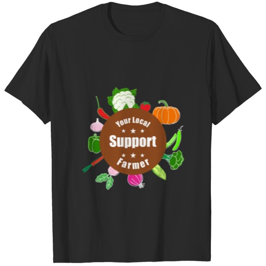 Discover Local Organic Farmer Support Vegetables Food Lover T-shirt