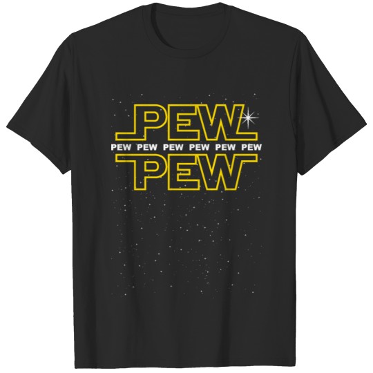 Pew Pew Funny Sci-Fi T-shirt