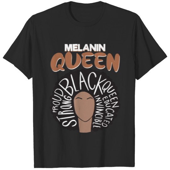 Discover Melanin Queen Proud And Strong Black Woman T-shirt