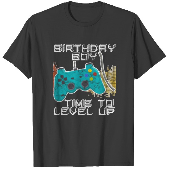 Birthday Boy Time to Level Up Video Game Birthday T-shirt