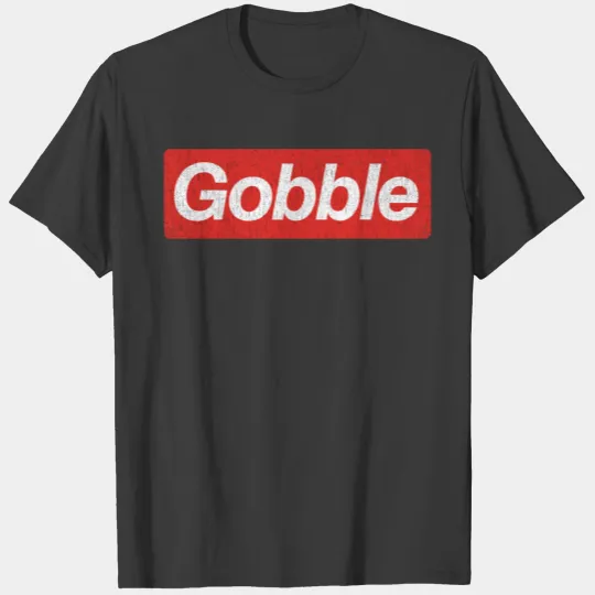 Thanksgiving Gift Men Gobble Vintage Distressed T-shirt
