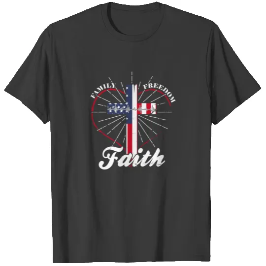 American Flag Faith Family Freedom T-shirt