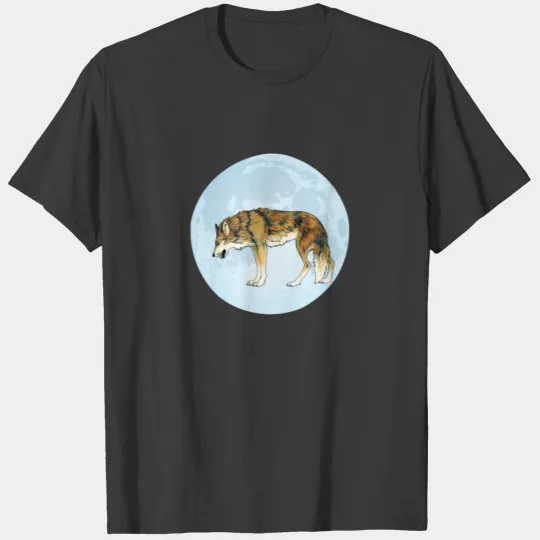 Wolf - Moon T-shirt