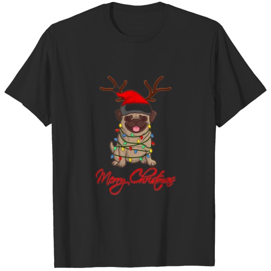 Discover PUG MERRY WOOFMAS Dog Pug Gifts Pug Lovers T-shirt