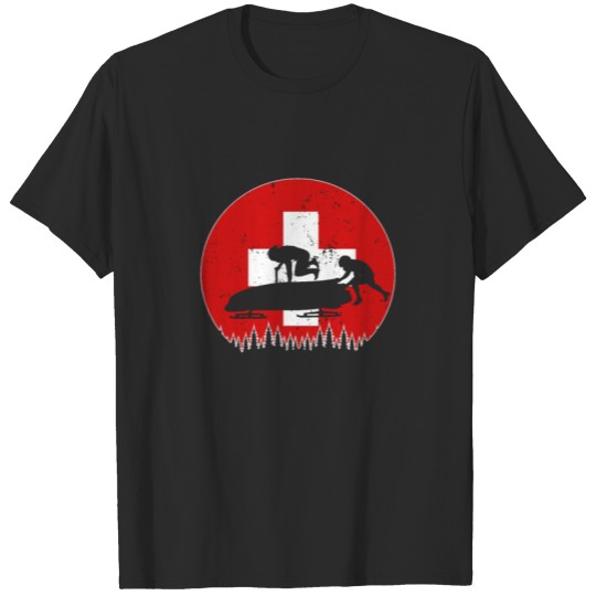 Discover Bobsleigh Gift for Winter Sports Fans Switzerland T-shirt