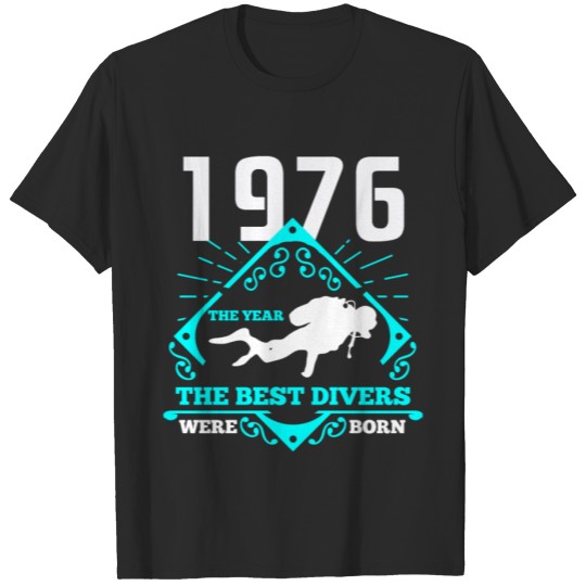 Discover Scuba Diving 1976 Birthday Present Diver Gift T-shirt